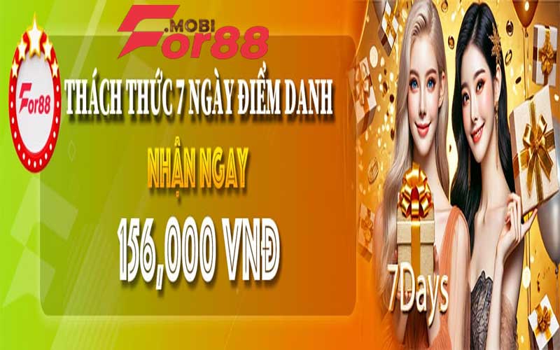 7 ngày điểm danh nhận 156k